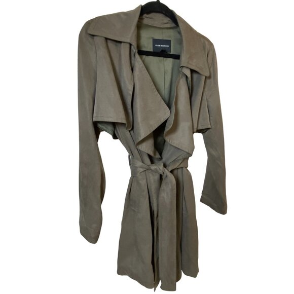 CLUB MONACO CLASSIC LINED ENDURING STYLE MOSS MINI TRENCHCOAT - Medium - Picture 12 of 13